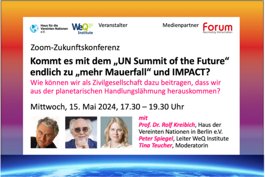 Zoom-Zukunftskonferenz am 15. Mai 2024 - jetzt noch anmelden!