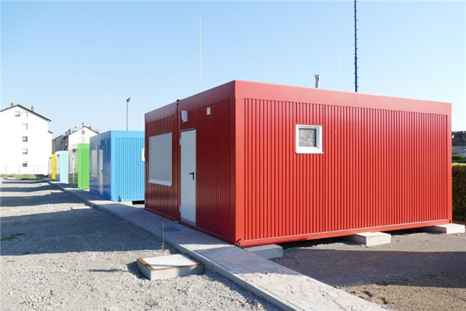 Wärmeversorgung für Wohncontainer in Pfinztal über Energieliefer- Contracting. Foto: Gemeinde Pfinztal.