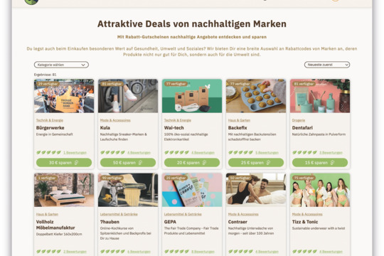 Jeder Kassenzettel ist ein mächtiger Stimmzettel: jetzt grün und günstig shoppen auf ethicDeals.de