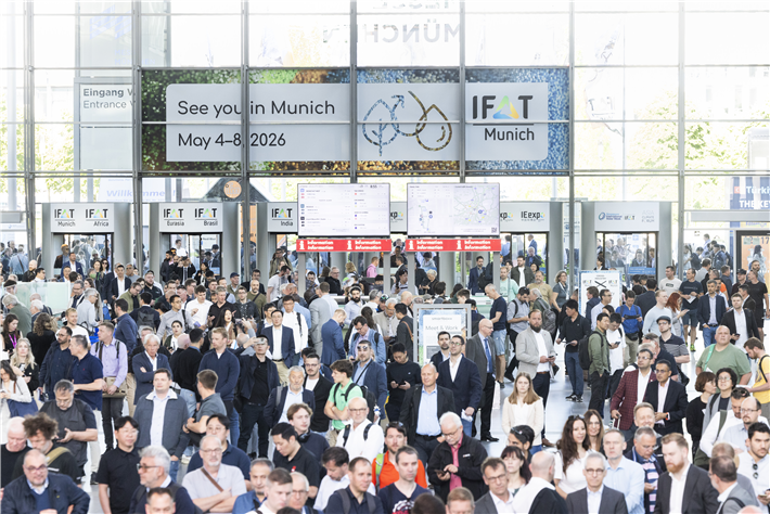 Mehr als 140.000 Besucher aus rund 170 Ländern und Regionen kamen zur Weltleitmesse für Wasser-, Abwasser-, Abfall- und Rohstoffwirtschaft. Die nächste IFAT Munich findet vom 4. bis 8. Mai 2026 statt. © ifat.de