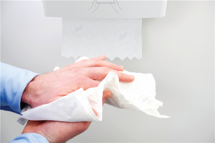 Die Altpapierfasern sind nach ungefähr drei Stunden Behandlung bereit für die Weiterverarbeitung zum Hygienepapierprodukt. © Kimberly-Clark Professional™