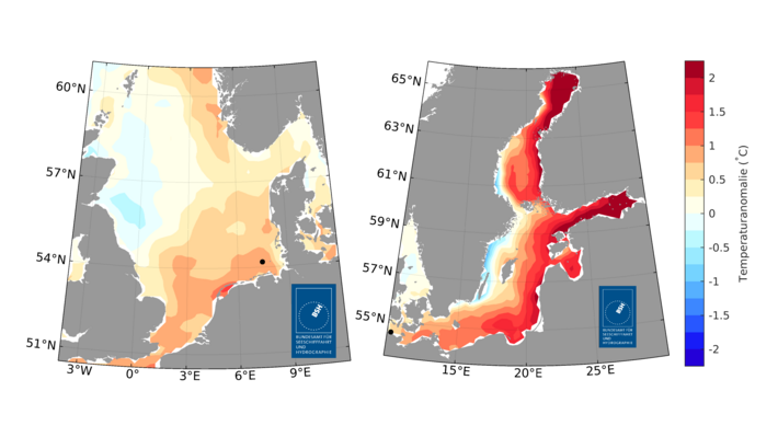 Deutsche Nordsee und Ostsee im Sommer 2024 etwa 1 Grad über dem Durchschnitt